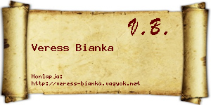 Veress Bianka névjegykártya
